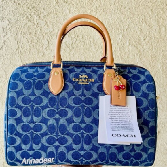 Coach CY699 Rowan Large Satchel Bag In Signature Canvas - Picture 2 of 6